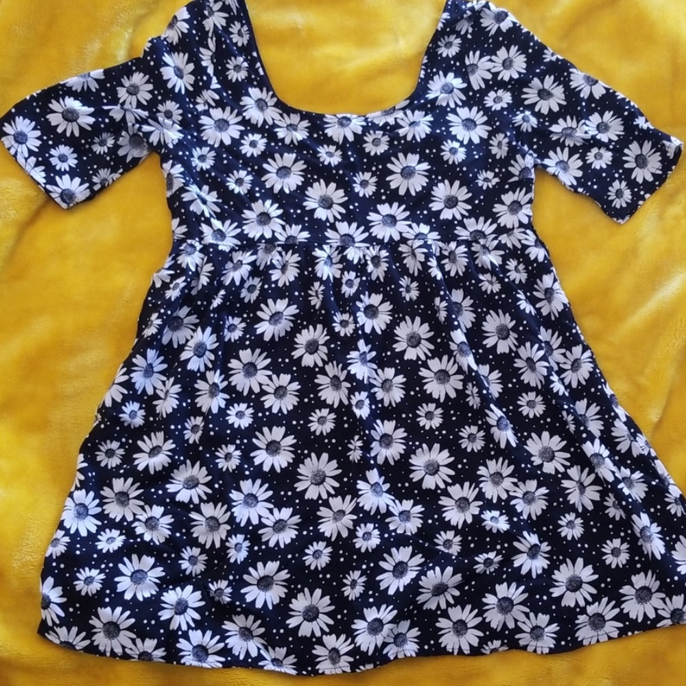 Monteau dress/tunic 90s grunge black and white